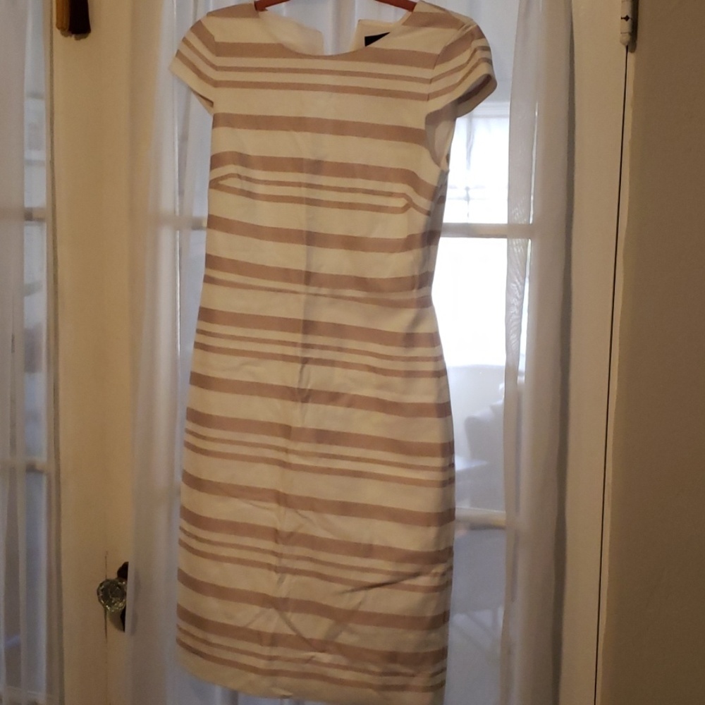 J crew basketweave stripe dress